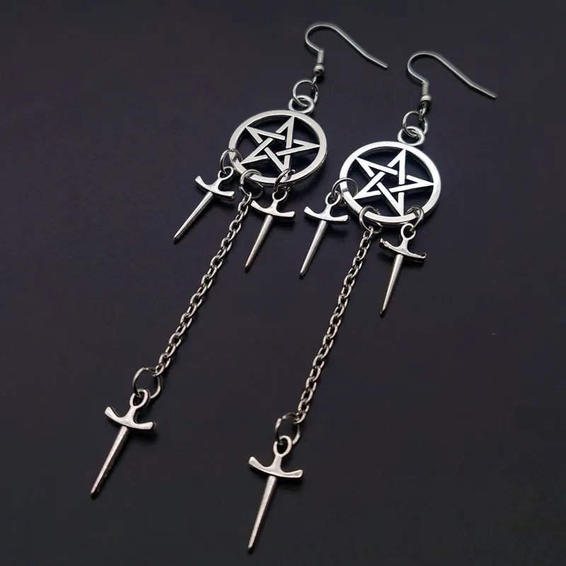Pentagram Earrings,… - image