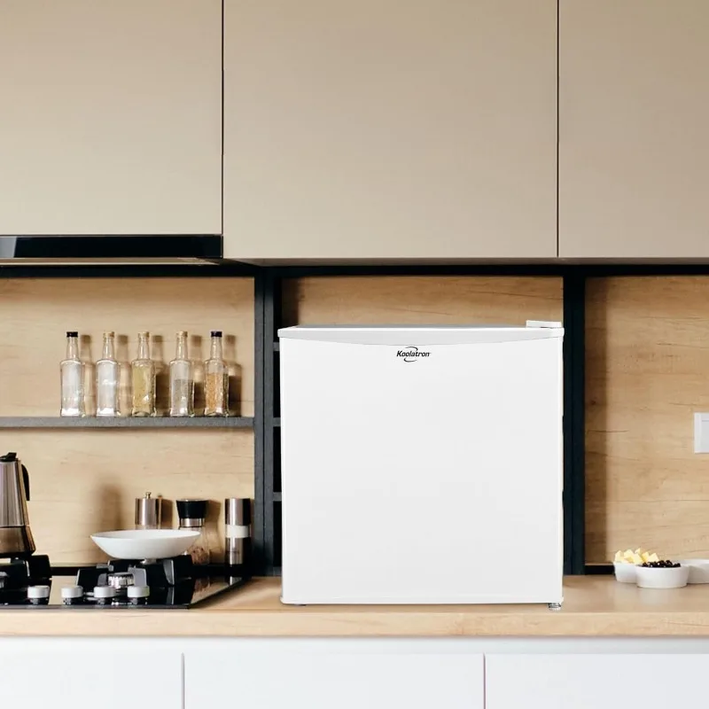 Koolatron Refrigerator - 1.7 Cubic Feet Capacity, White Mini Fridge With Freezer, Cool Storage For Wine, Beverages
