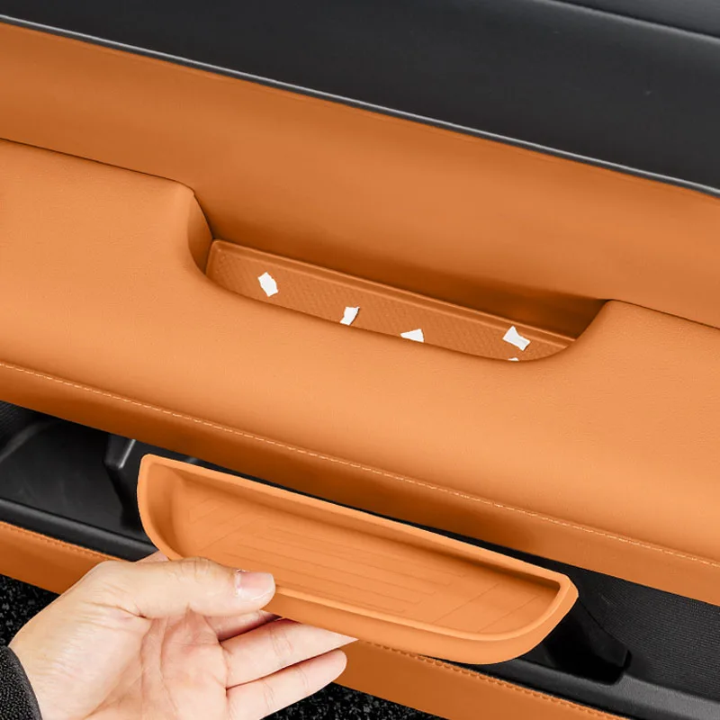 Para BYD Leopard Titanium 7 Ti7 accesorios 2025 almohadilla de almacenamiento de silicona en la manija de la puerta almacenamiento y protección almohadilla de ranura para puerta