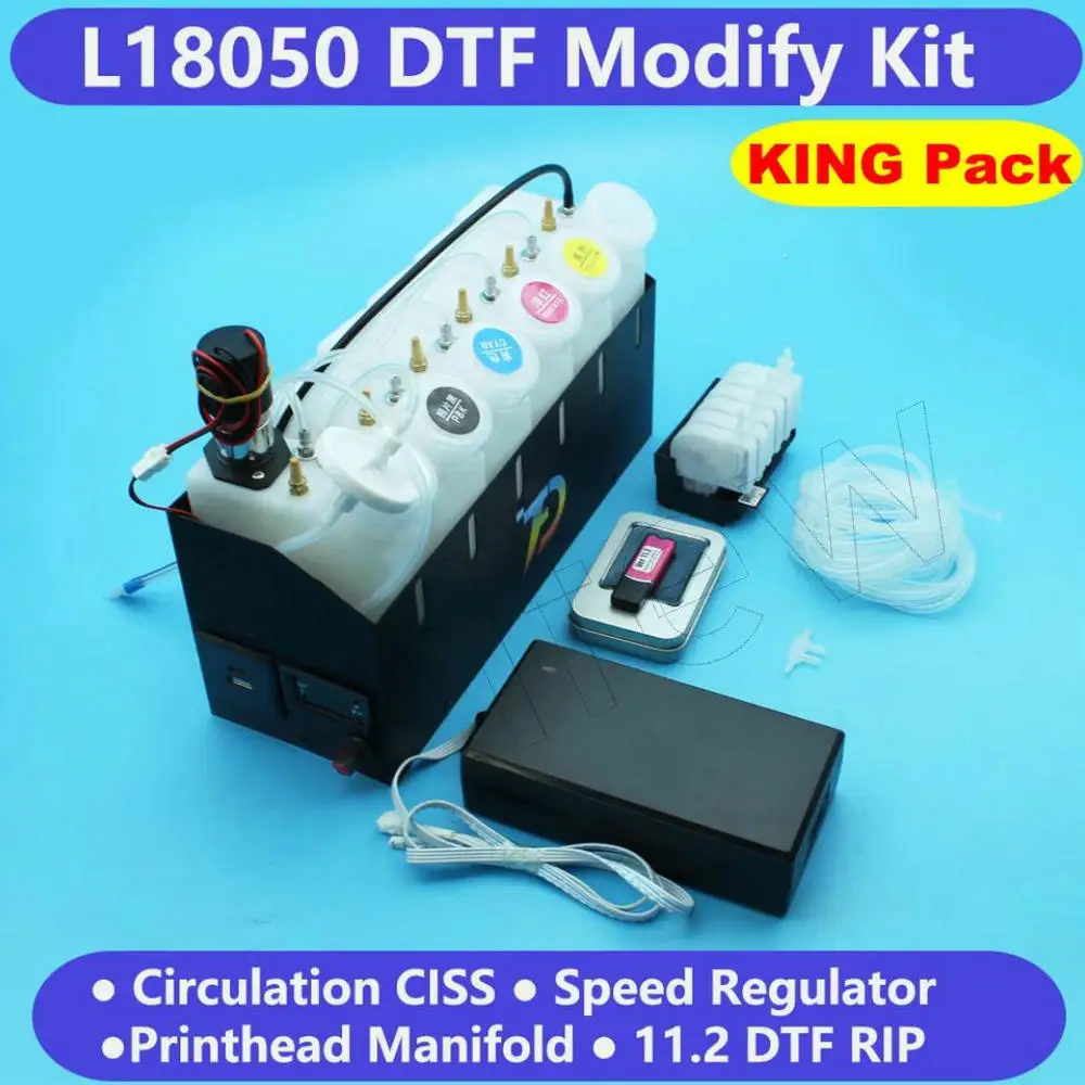 1 Set 250ml Printer Modify DTF Tank Conversion Kit Circulation Toolkit For Epson L18050 L1800 ET8550 CISS Tank Ink Supply System