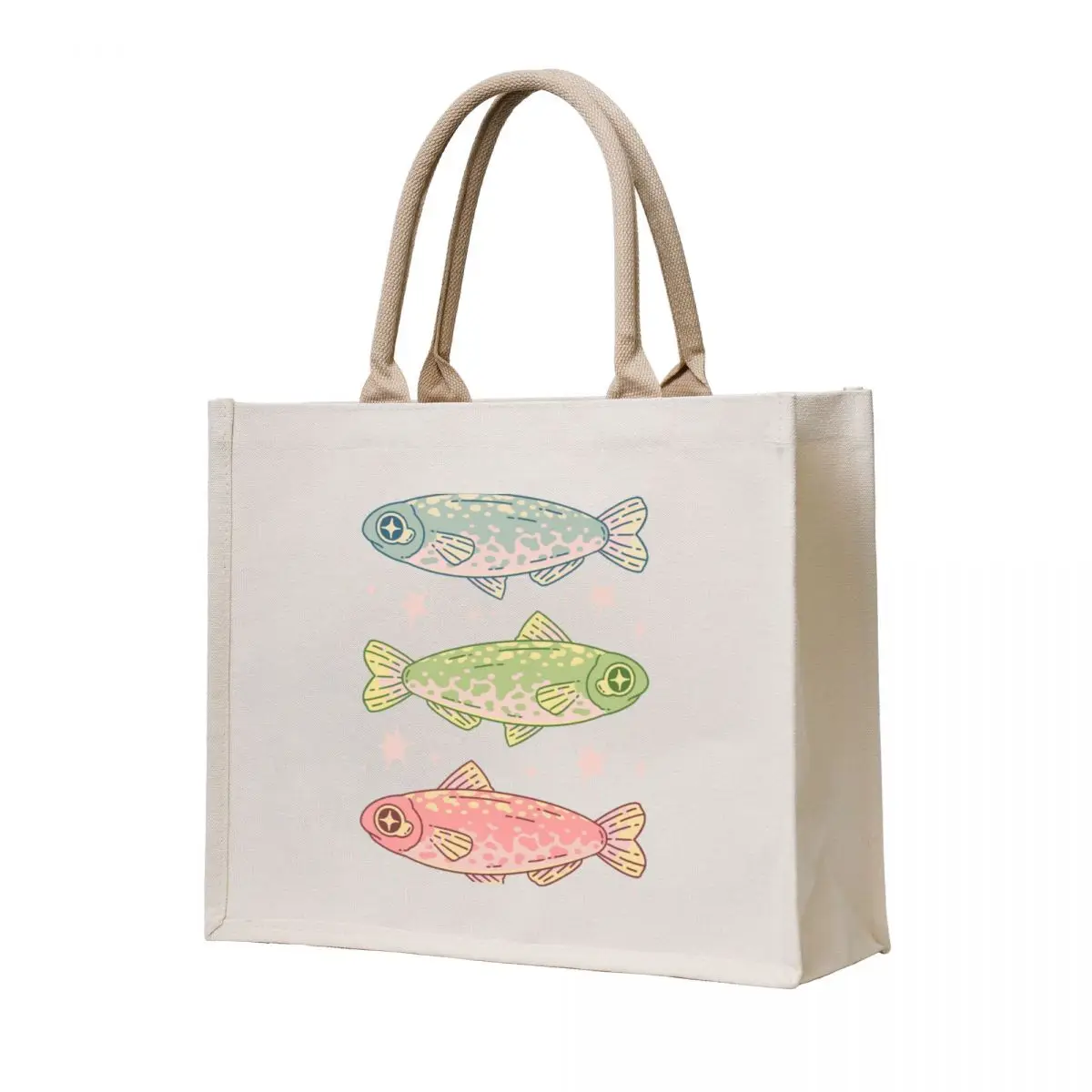 

Sad Fish Trio Tote Bag Canvas shoulder bag large women the