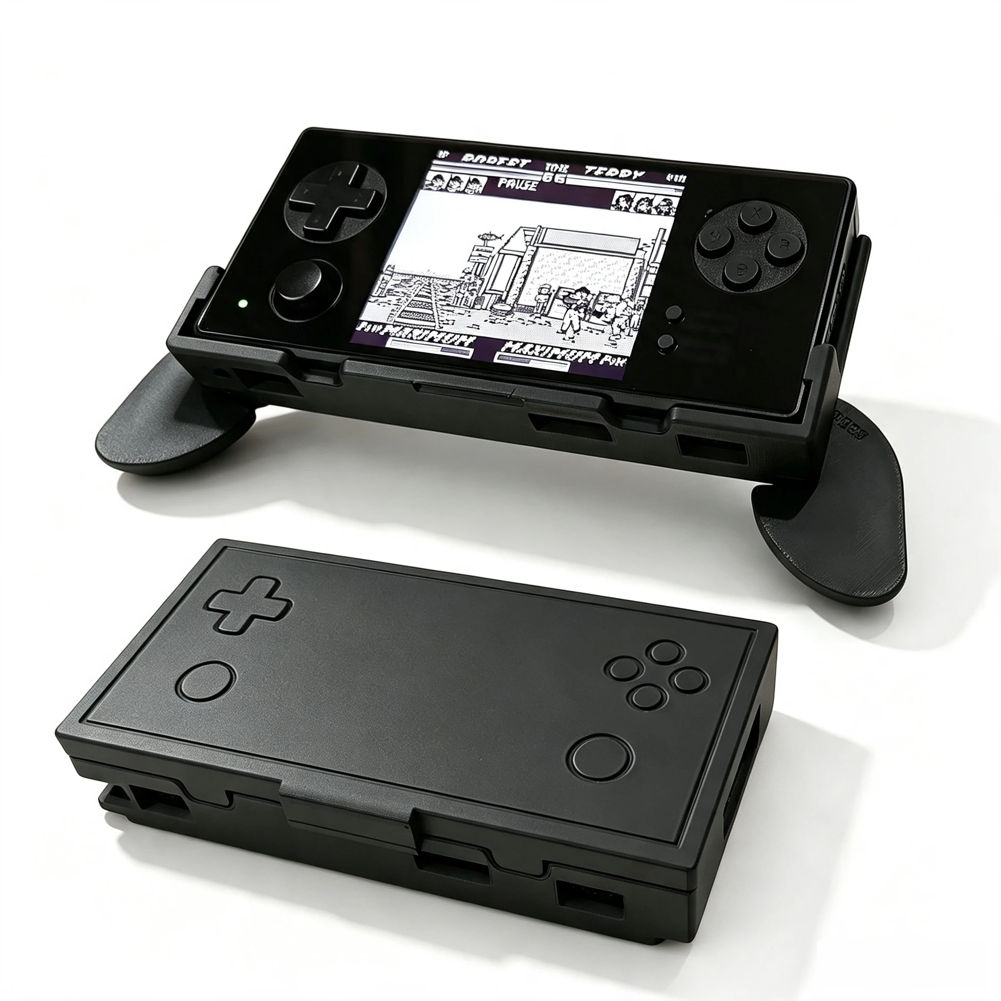 for GKD350h Ultra 3D Printed Retractable Hidden Grip with Screen Cover Full Access Fighting Game Handheld Controller Grip
