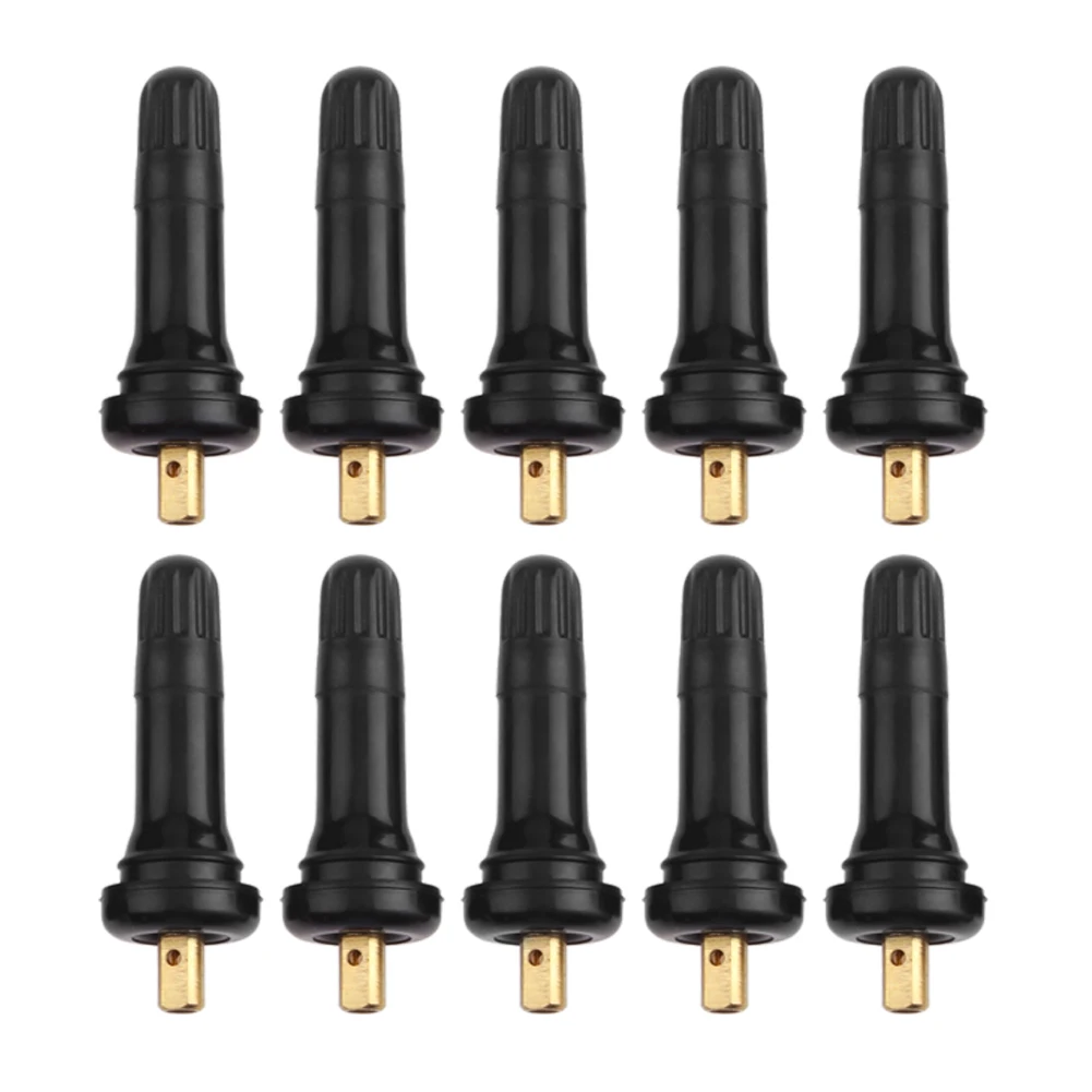 10pcs TPMS Tire Pressure Sensor Service Kit Black Rubber Valve Stems Tire Pressure Sensor Repair Kit Accessories for Buick