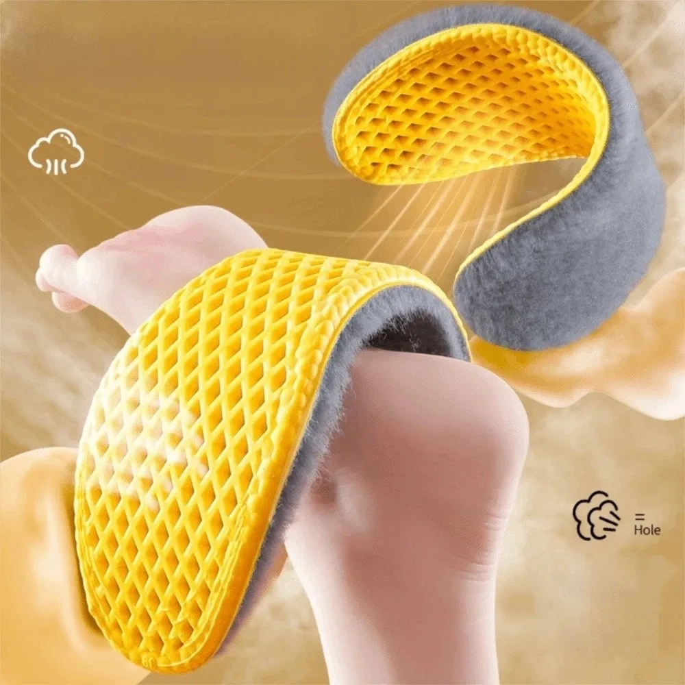 Palmilhas macias e grossas de caxemira para botas de neve, quentes, ultra macias, térmicas, autoaquecidas, absorventes de suor, inserções esportivas masculinas