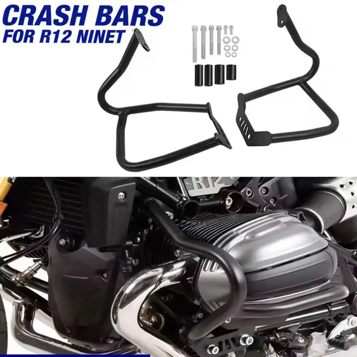 For BMW R Nine T NineT R9T Racer Scrambler Pure Urban 2014-2023 Motorcycle Engine Guard Highway Crash Bars Protector Bumper