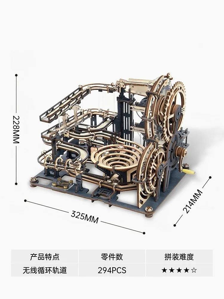 3D Wooden Puzzles for Adults Marble Run Model Film camera Model Building Kit