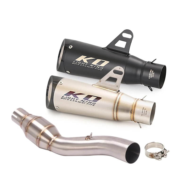 For Benelli 302S 2019-2023 Motorcycle Exhaust System Mid Link Pipe With Catalyst Slip On 51mm Muffler Silencer Stainless Steel