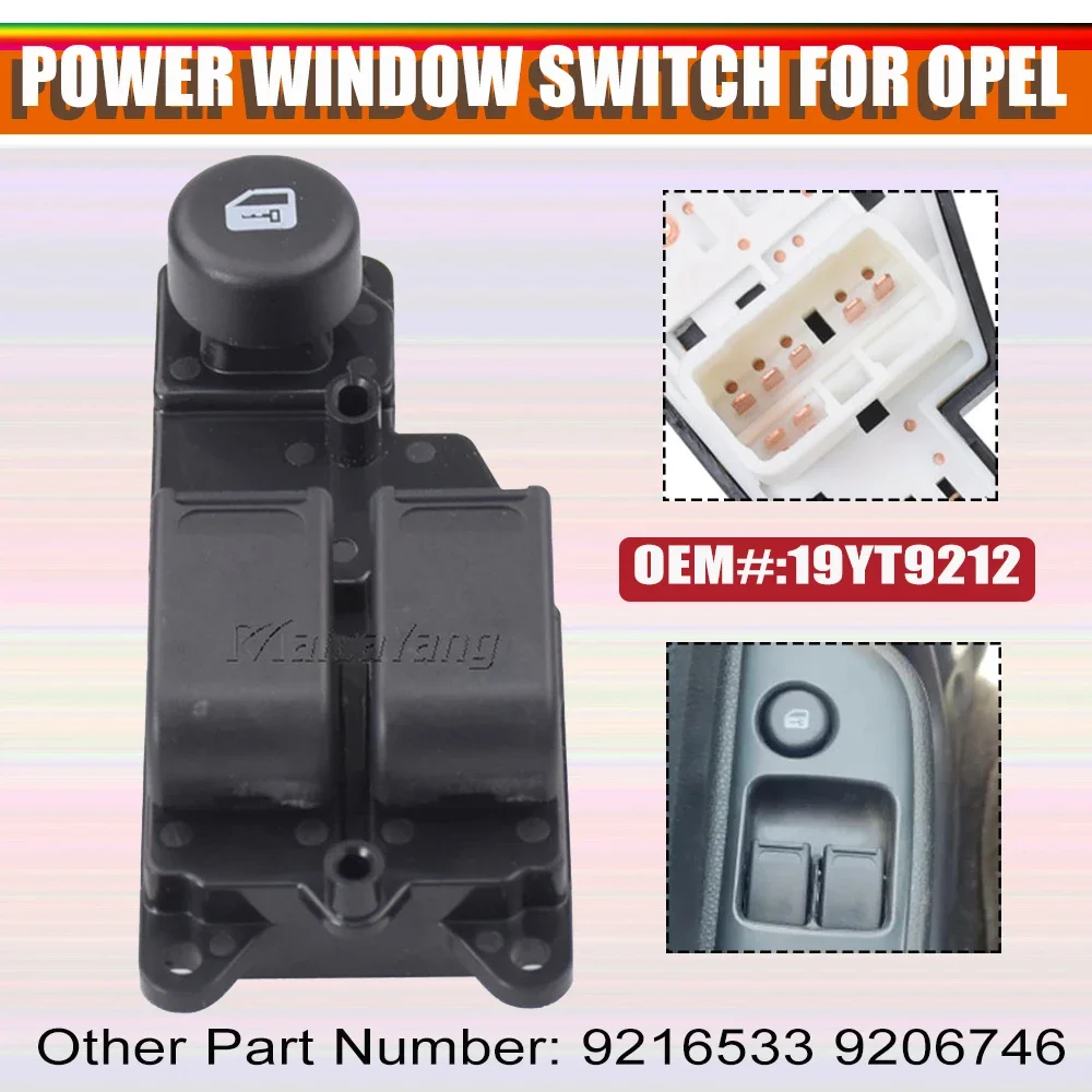 19YT9212 For Vauxhall Opel Agila A For Suzuki Wagon Ignis 7 Pins Car Electric Window Openers Glass Push-Button Glass Switch