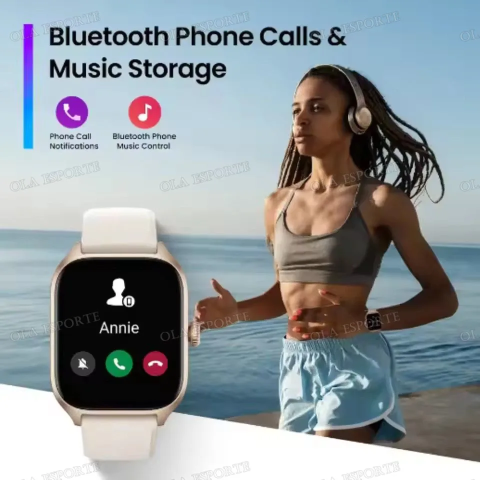 2 قطعة حزام ساعة ذكية للنساء مقاوم للماء ضغط الدم ومراقبة معدل ضربات القلب Smartwatch الرجال الرياضة بلوتوث دعوة النوم الساعات