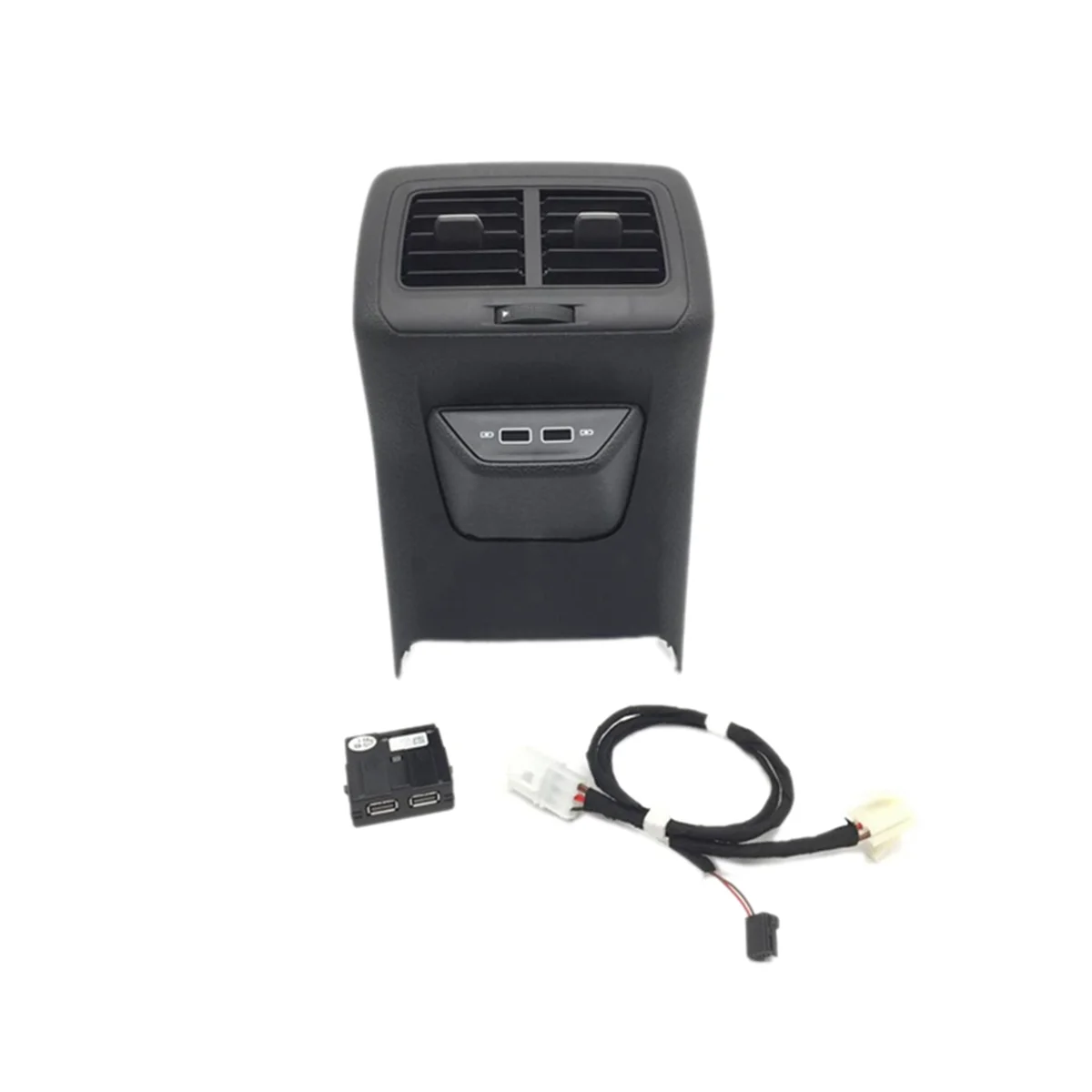 Rear Air Vent Outlet with Double Charger Center Armrest USB Charging Adapter Cable for Vw Golf 7 MK7 7.5