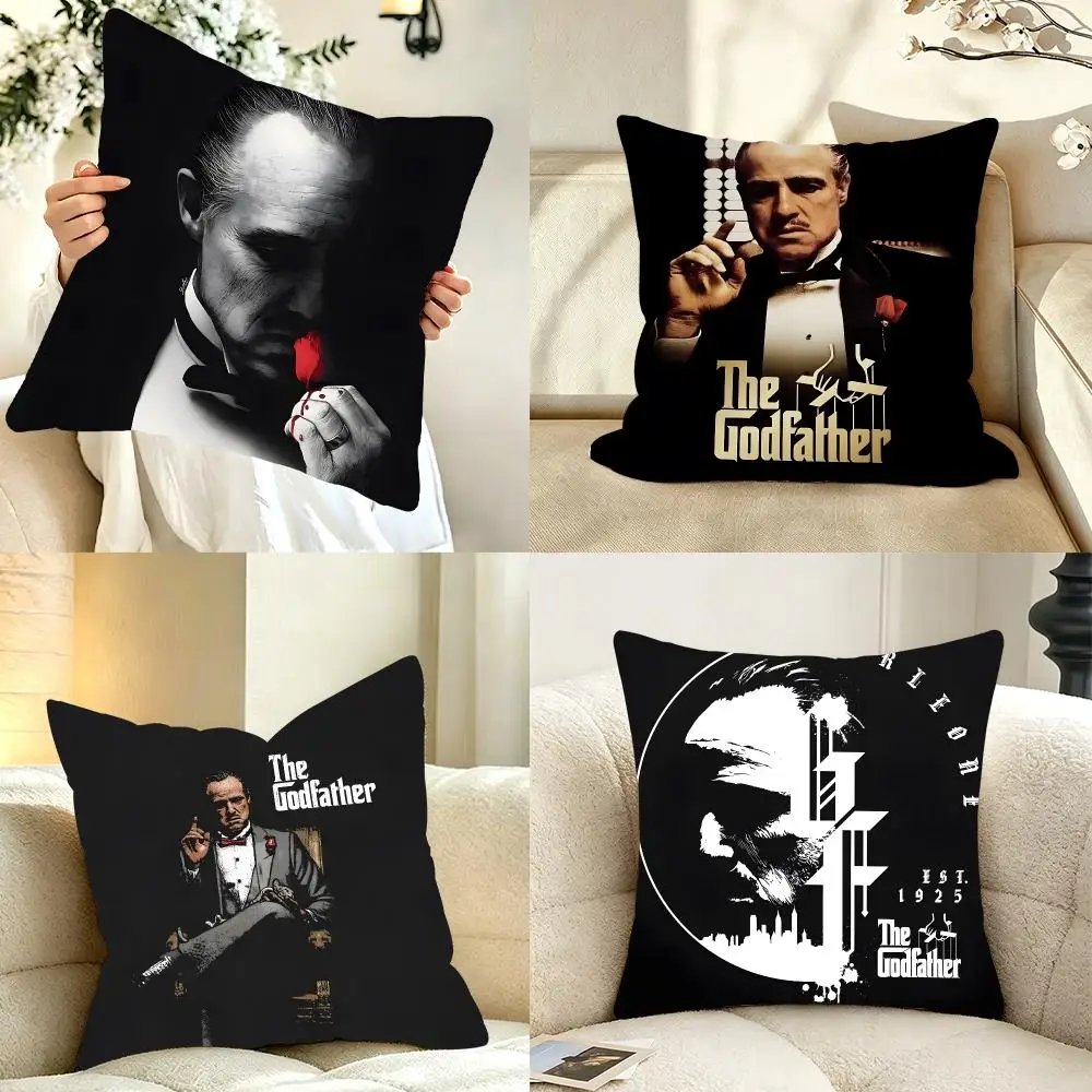 Epic Movie T-The Godfather Cushion Cover Bedroom bed reading backrest cushion Festive plush holiday Soft plush throw