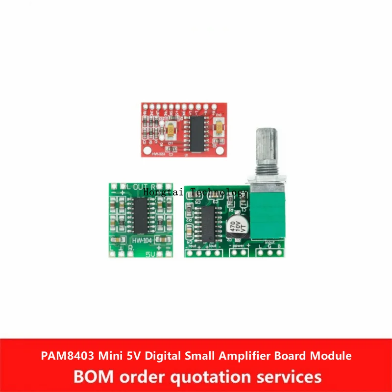 PAM8403 2*3W Mini 5V Digital Small Amplifier Board Module with Switch Potentiometer Can be Powered by USB Interface