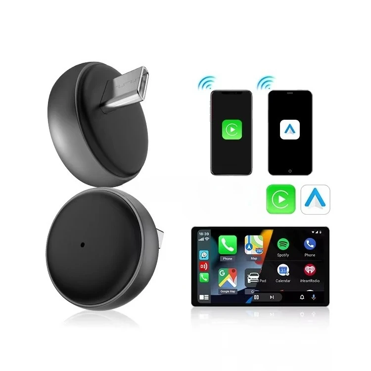 Car Radio Music USB(USB C) Car Play AI Box Carlinkit Wireless Carplay Adapter Android Auto for Universal Cars Easy Installation