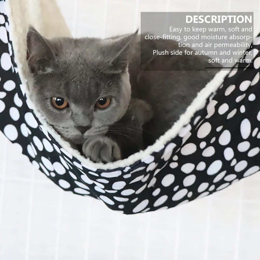 

1Pcs Professional Pet Hammock Double-Sided Use Hanging Bed Good Absorption Permeability Cat Den Hanging Cat Hammock