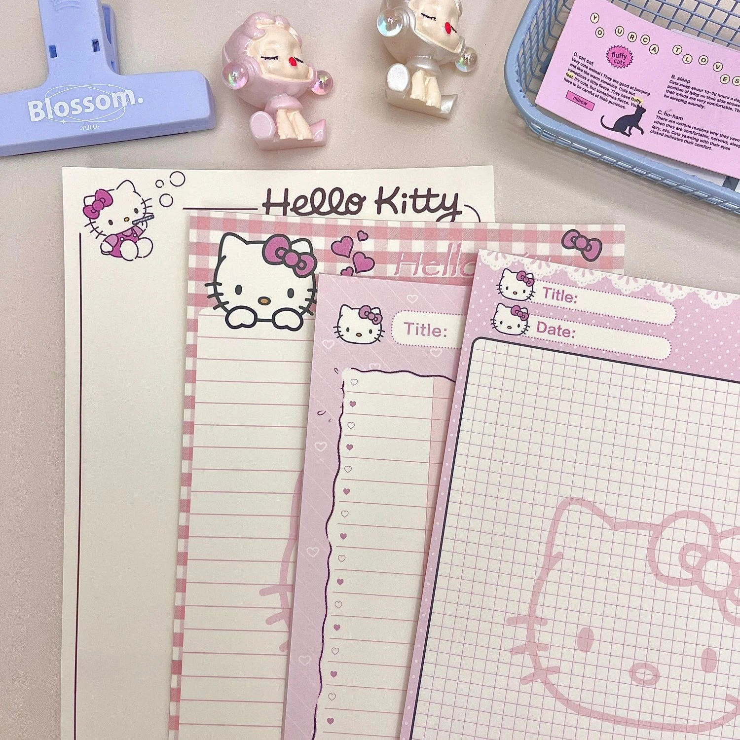 B5 30 Sheets Line Grid Blank Cute Cate Loose Leaf Notebook Refill Spiral Binder Inner Page  Diary Agenda Planner School