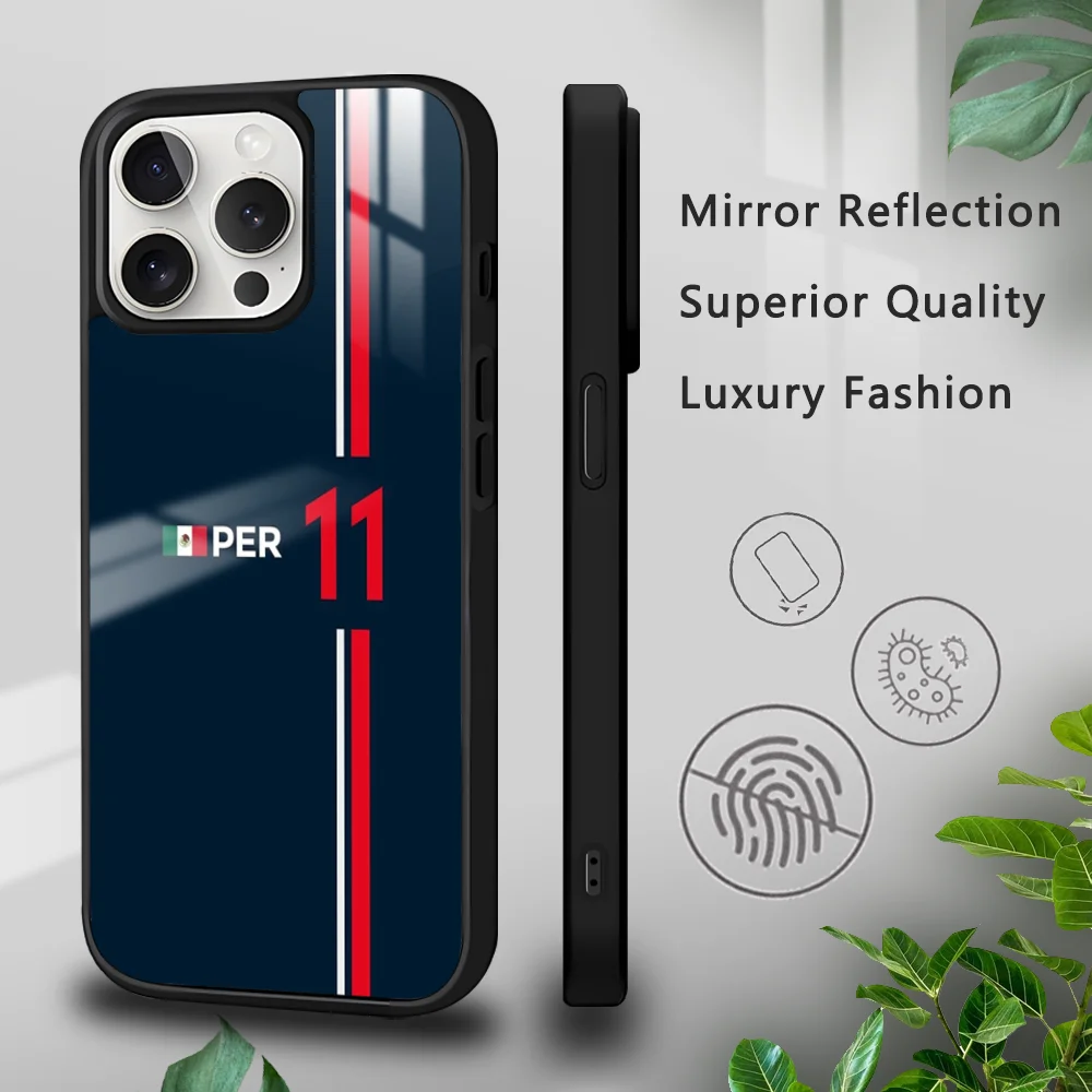 

S-Sergio P-Perez F1 Formula 11 Phone Case For iPhone 16 15 14 13 12 11 Pro Xs Max Mini Plus Celulares Hard Funda
