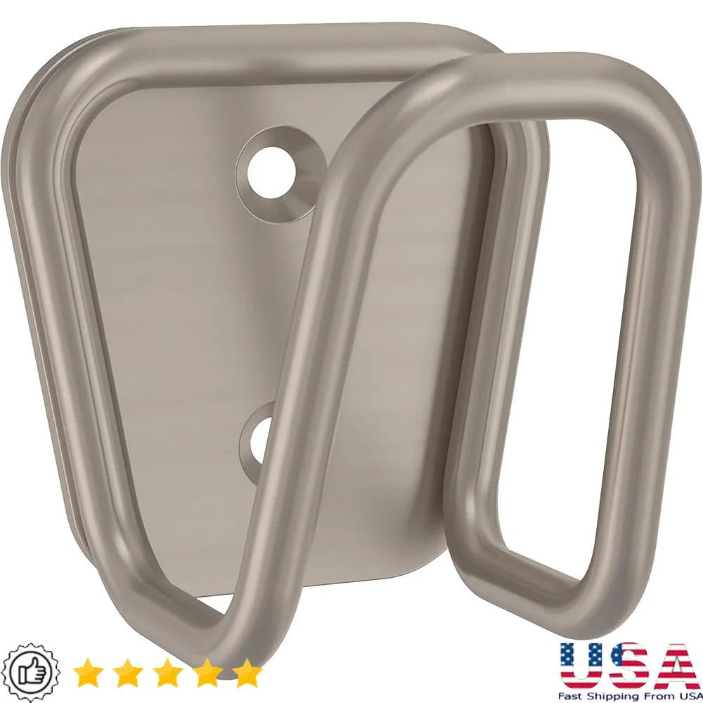 

Casual Farmhouse 5-Pack Wall Hooks Durable Metal Coat Hat Hangers Clothes Purse Bag Towel Organization