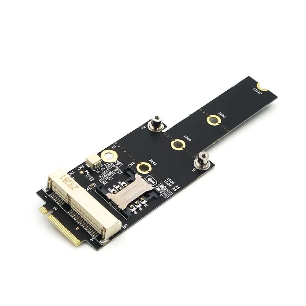 Mini PCI-E to M.2(NGFF ) Key M Adapter With SIM Card Slot for Wi-Fi/WWAN/LTE Module