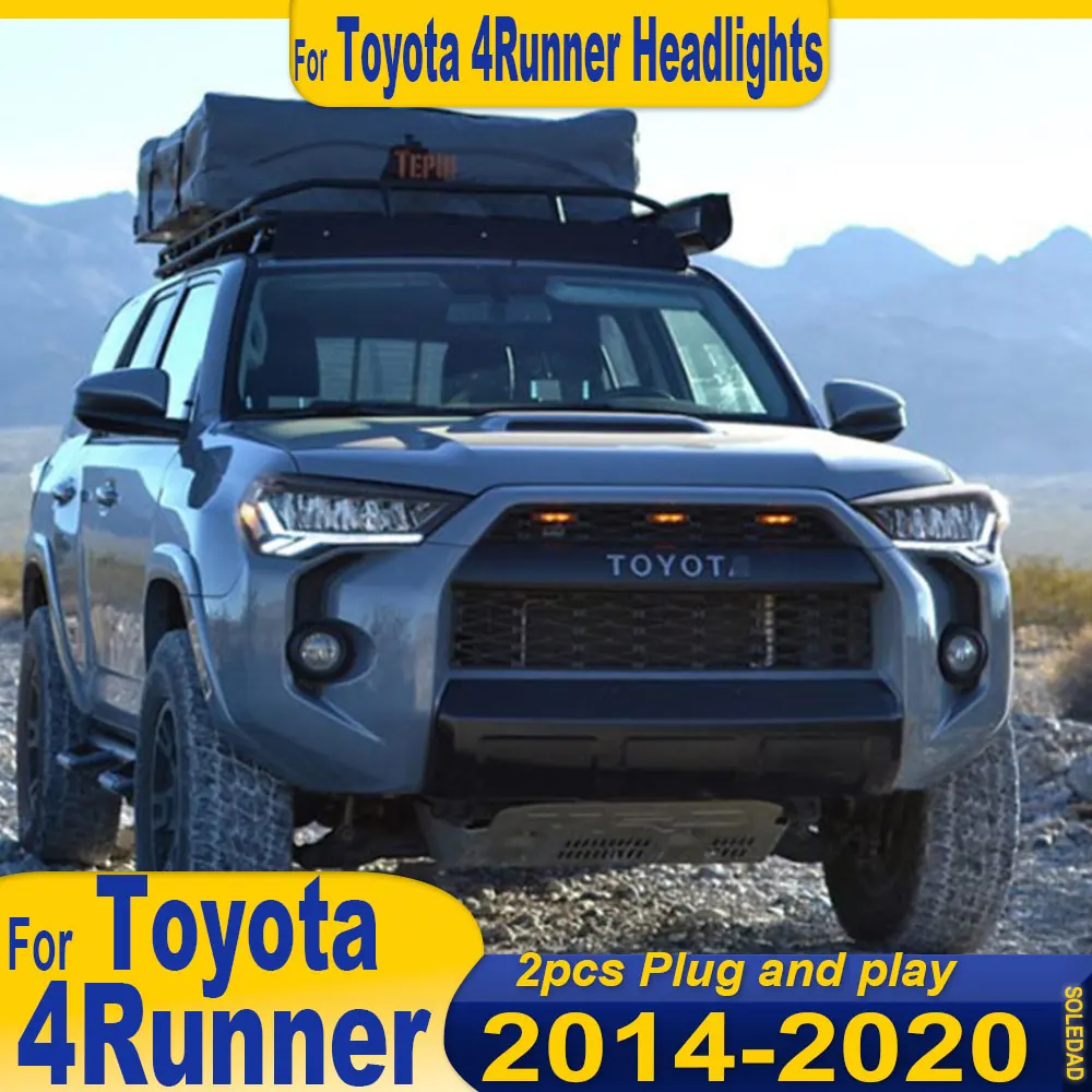 LED HeadLamp for TOYOTA 4Runner Headlights 2014 2015 2016 2017 2018 2019 2020 4Runner LED DRL Dynamic Signal Projector lens auto