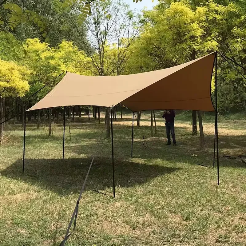 Camping Oxford Awning Tent with Mesh Wall Waterproof Sunproof