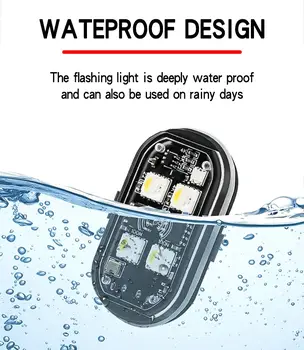 RGB LED autoblikací světla motocyklová LED blikající poziční světla bezdrátová světla pro letadla, vrtulníky a další příslušenství 10 nejlepší prodej Tuning Golfu 4 - №7