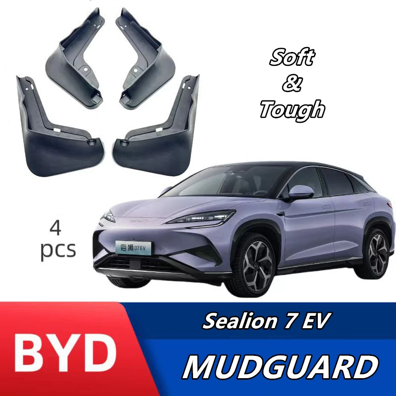

Car mudguard for BYD Sealion 07 EV/DM-i;Soft plastic material;Prevent sediment splashing;Keep the vehicle clean;Electric