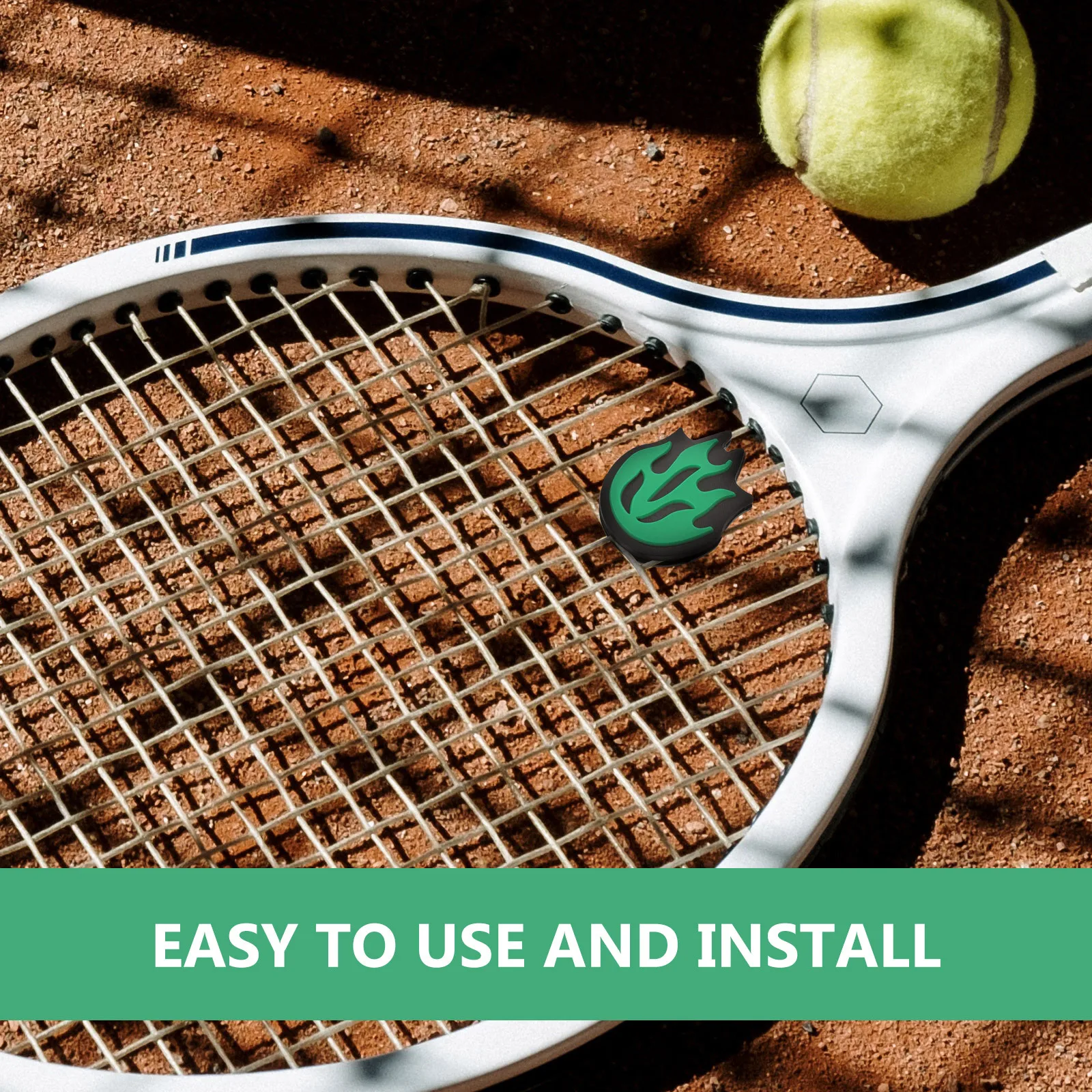 

6Pcs Fire Shaped Tennis Racket Silicone Dampener Shock Absorber Vibration Dampeners Durable Flexible Professional Tennis Racket