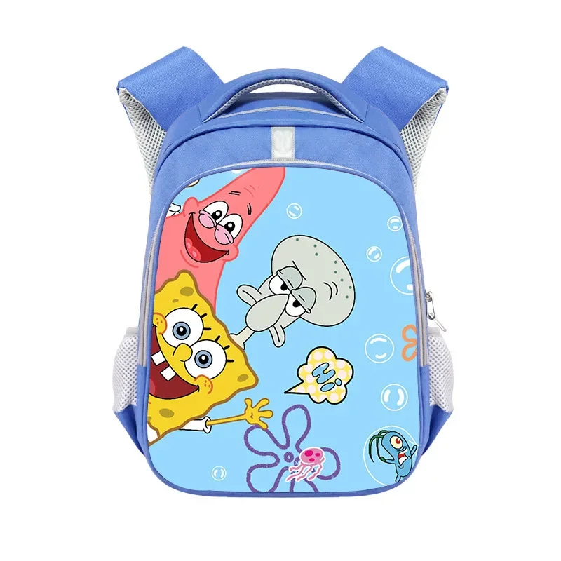SpongeBob SquarePants Shoulders Bag Anime Patrick Star Children Backpack Cartoon Blue Schoolbag Cute Student Stationery Bag New