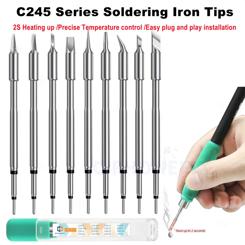 Жала для паяльника C245 C470, бессвинцовый нагревательный сердечник, подходит для паяльной станции JBC, универсальная ручка T245 T470, инструменты для паяльника