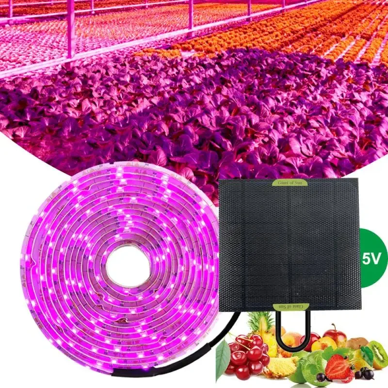 

20W 2835 LED Solar Panel LED Grow Light Full Spectrum 5V Grow Light Strip Phyto Lamps For Plants Greenhouse Hydroponic Growing