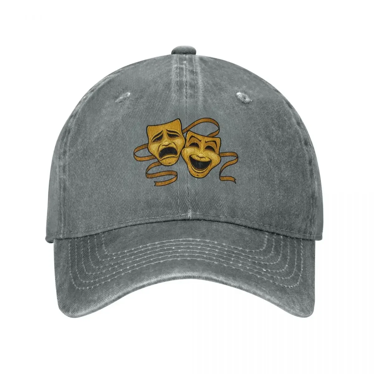 Gold Comedy And Tragedy Theater Masks Baseball Cap Anime Hat Mountaineering Christmas Hat Luxury Man Hat Baseball Men Women's