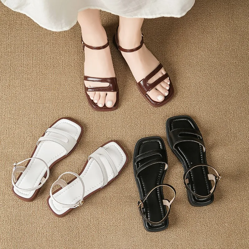 

Fashionable, Comfortable and Elegant New Women Sandals Summer Fashion Low Heels Shoes Woman 2026 Summer Party Casual Ladies