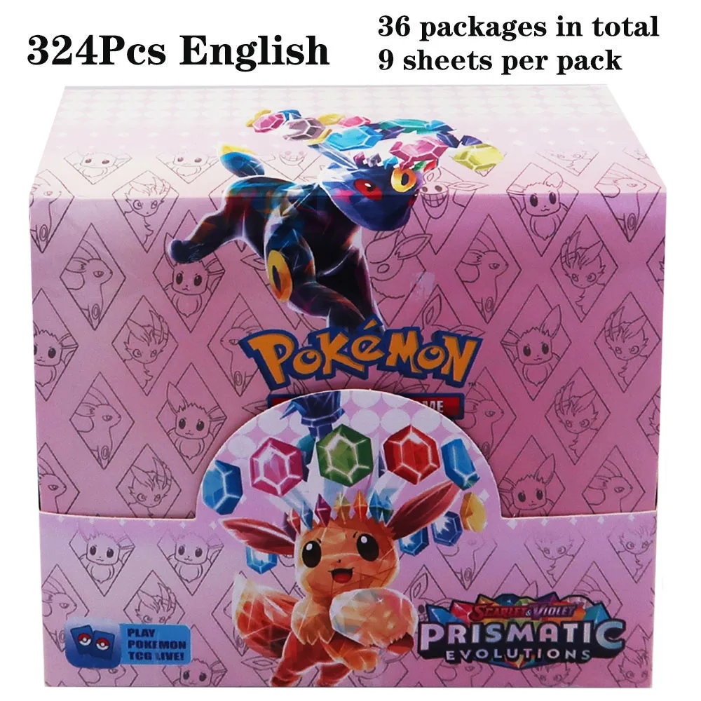 324 stks Pokemon TCG: Sword & Shield-Fusion Strike Booster Display Box (36 Packs) Board Game Card DESTINED RIVALS Stellar Crown - afbeelding 1