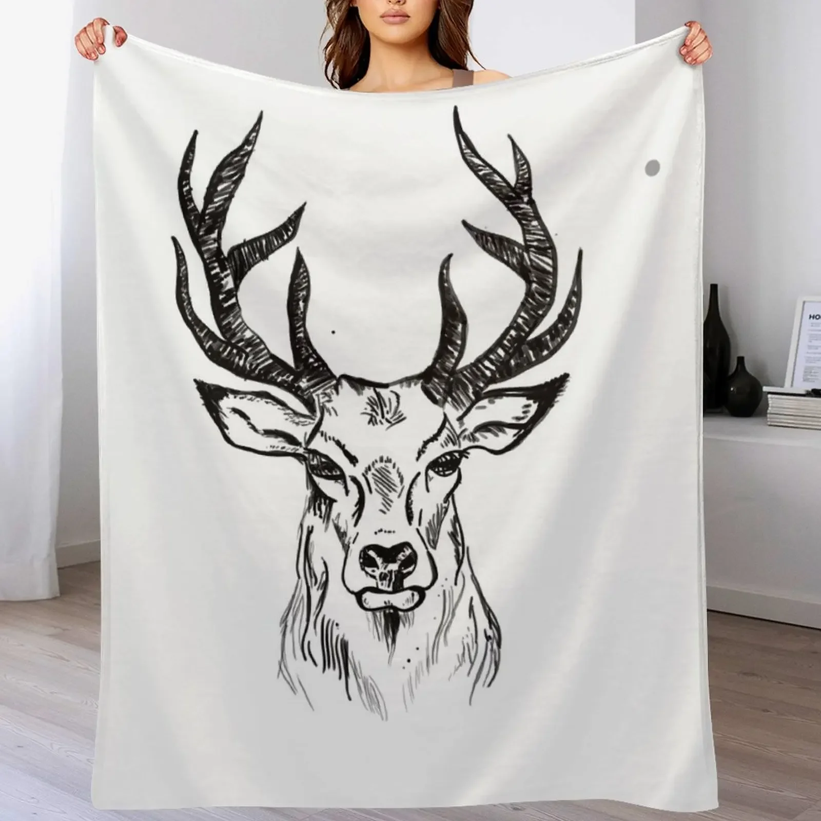 Stag Throw Blanket Cozy Sofa Blanket for TV Watching Napping