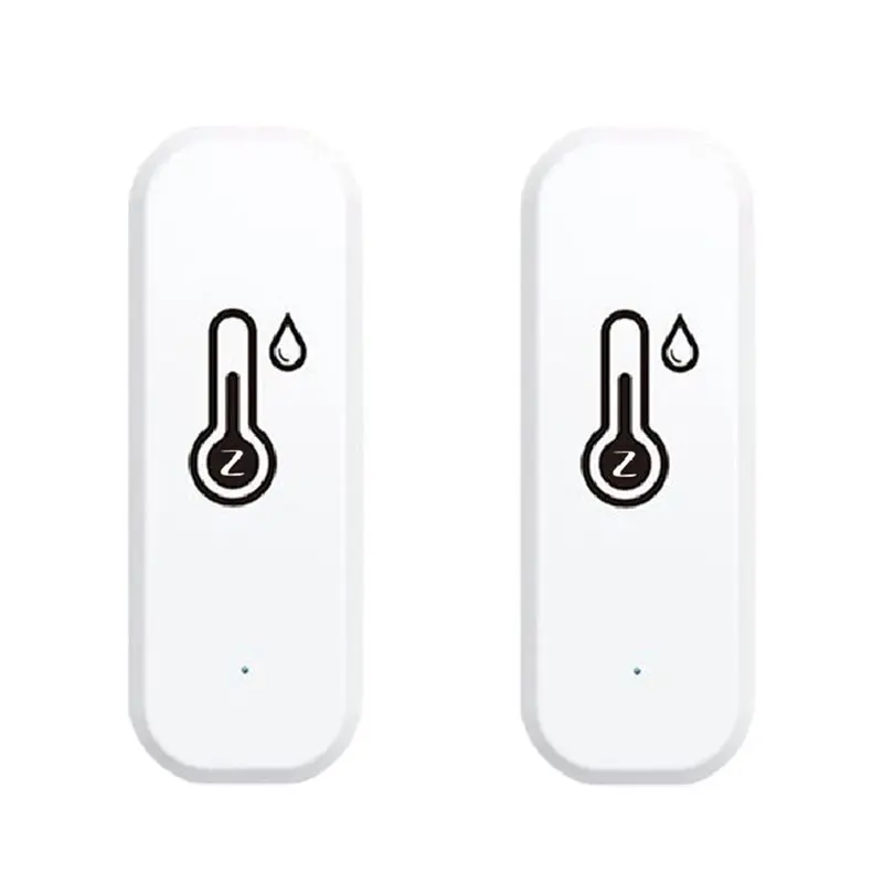 AB42-Zigbee 3.0 Wireless Temperature& Humidity Sensor 2PCS Push Alert Voice Linkage For Alexa Google Home
