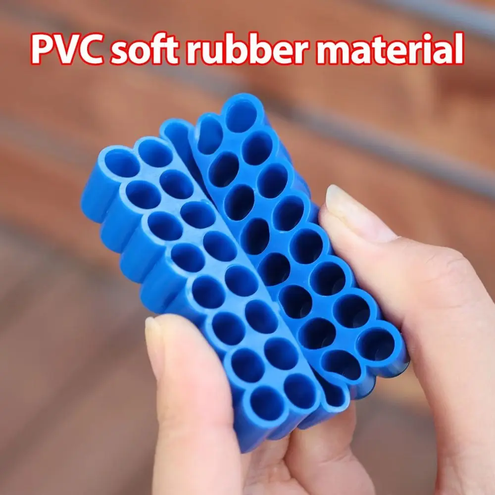 Durable 32 Holes Bit Holder High Elasticity PVC Hex Shank Organizer Screwdriver Drill Bit Organizer 6.35MM Shank