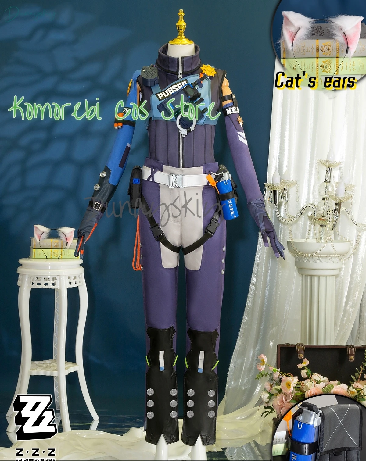 Costume de Cosplay Zenless Zone ontariSeth Lowell pour Homme et Femme, Perruque, Uniforme de Jeu, Vêtements de Sauna, Sac, Accessoires, Nouvelle Eridu, ixd'Halloween