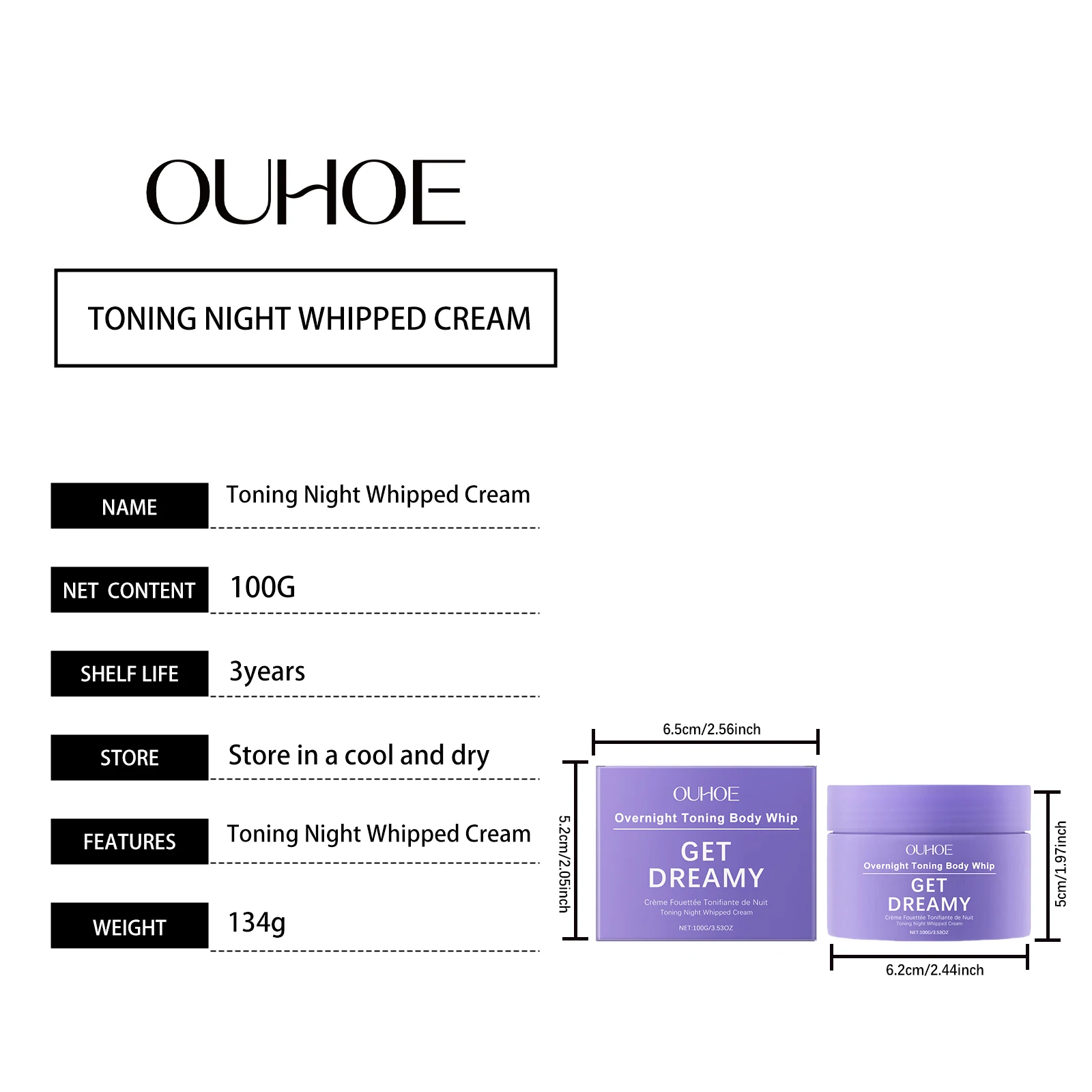 كريم شد إدارة الجسم من OUHOE يغذي عميق للبشرة ويحسن المرونة يجعل البشرة أكثر ثباتًا سريعًا ومرطبًا يدومًا #6