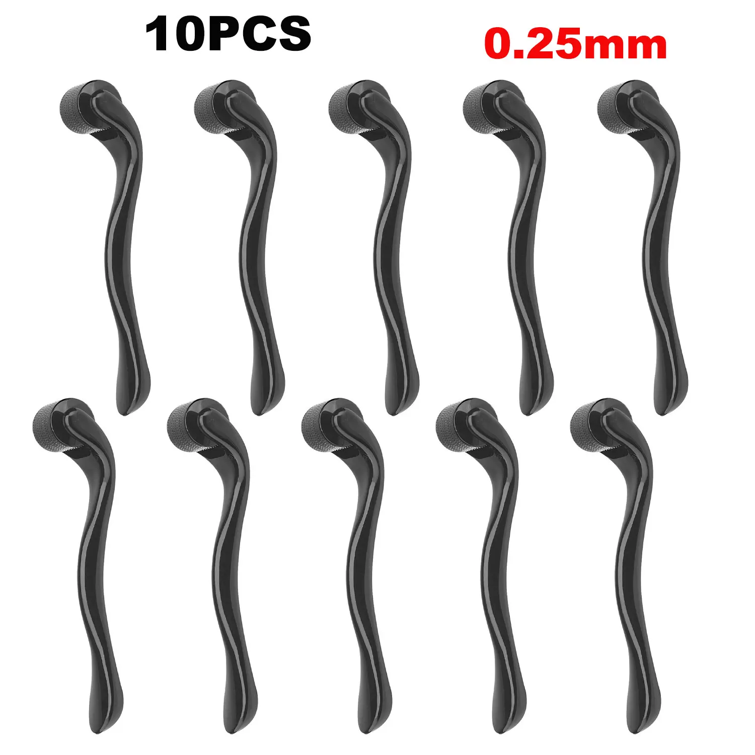 2/5/10PCS Wholesale Full Black 540 Needles for Facial Body Hair Growth Derma Roller for Skin Beard Needle Micro Face Roll Tool