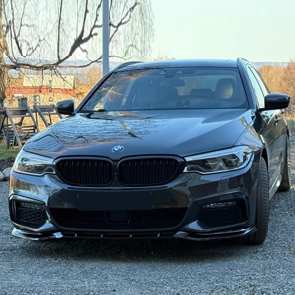 

For BMW 5 Series G30 G31 520i 530i 540i M-Sport 2017-2020 Car Front Bumper Lip Spoiler Splitter Diffuser Bodykits Tuning Black