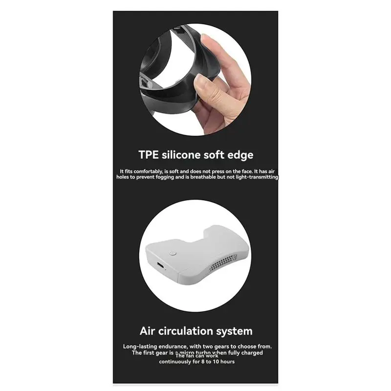Mask VR Accessories For Oculus Quest 2 Light-Shielding Air Pattern Atomizing Mask-A32R
