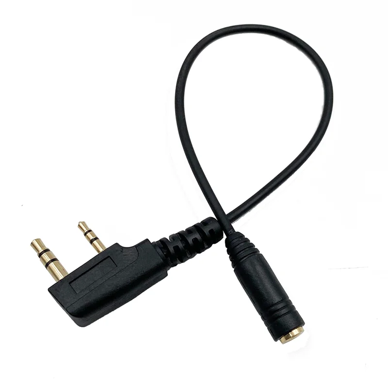 Excellent-2 Pin K1 To 3.5MM Female Audio Phone Earphone Transfer Cable For Kenwood TYT Baofeng UV5R 888S Radio
