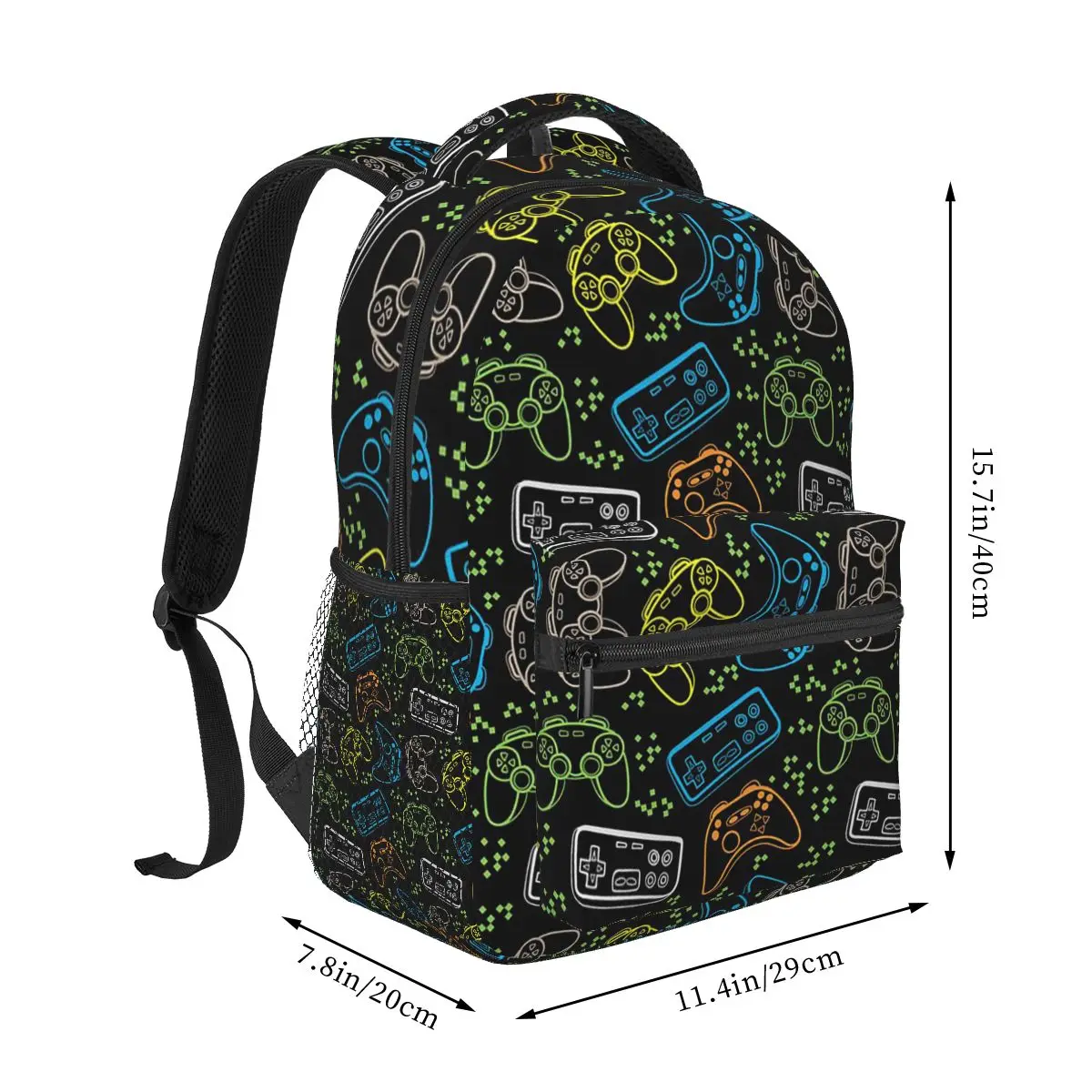 Video Game Controller Pattern Backpack Hot Sale Daypack Large Capacity Kids BookBag School Bag Shoulder Bags for Men Women