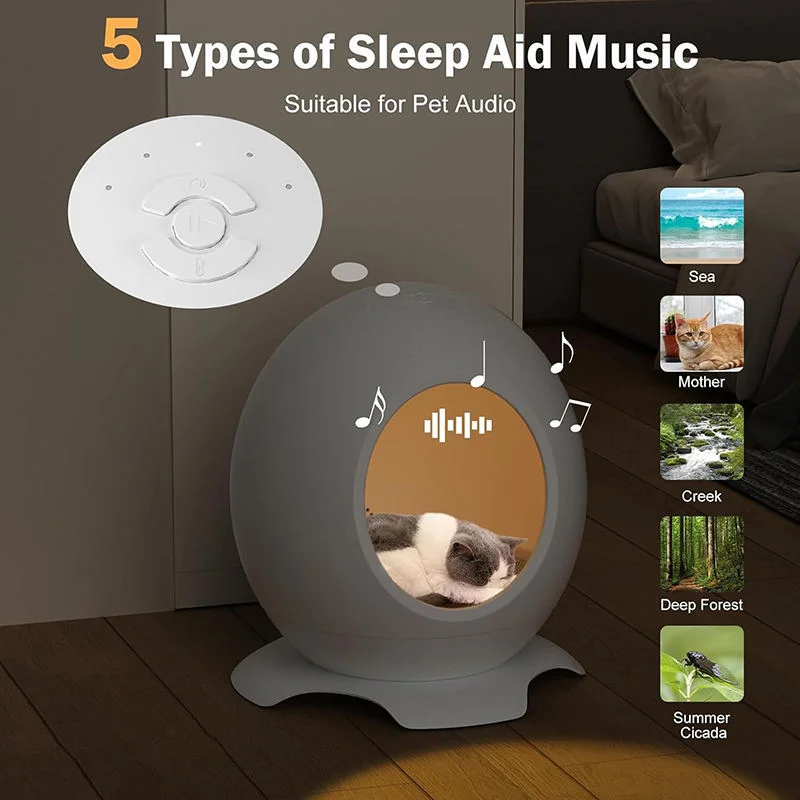 New Release Indoor Luxury Intelligent Thermostatic Pet Kennel Luxury Silent Constant Temperature Heating Cat Bed for All Seasons