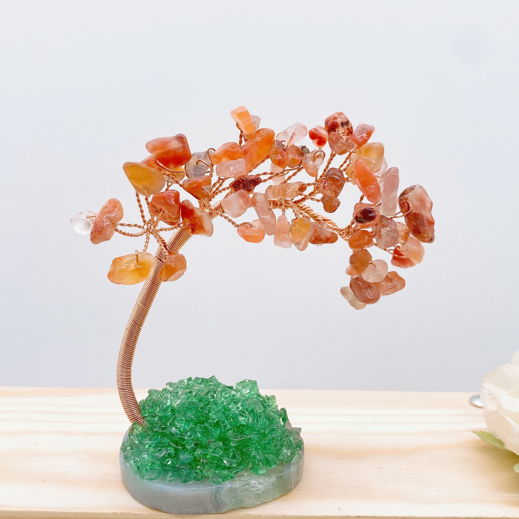 Natural Amethyst Gravel Tree Specimen Crystal Quartz Stone Agate Base Lucky Tree Crafts Home Decoration DIY Gift Souvenir