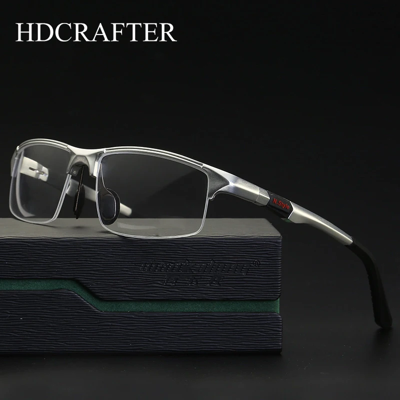 hdcrafter-メンズ-ハーフフレーム-スポーツ-メガネ-フレーム-超軽量アルミニウム素材-スプリングヒンジ-光学処方サングラス-フレーム