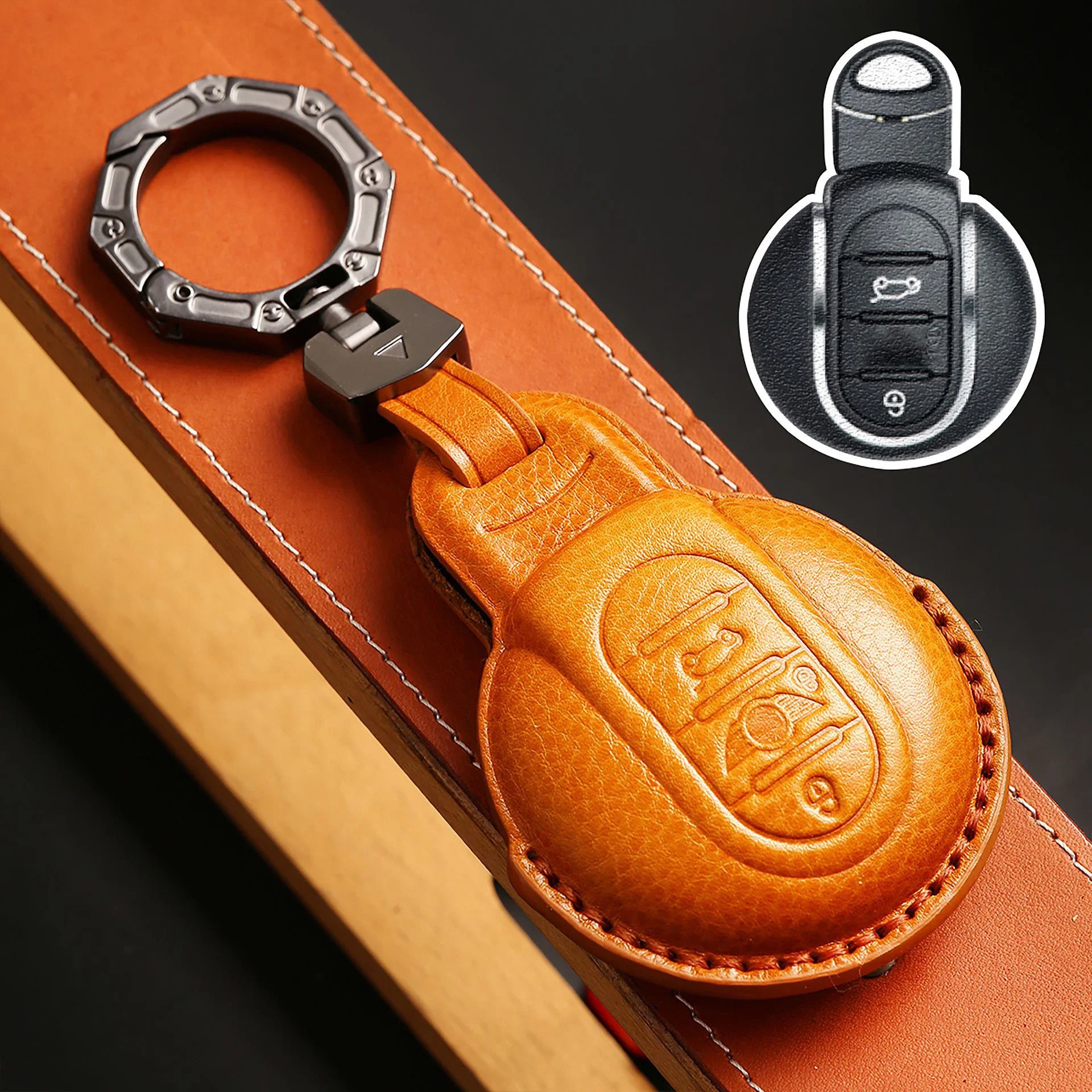 

1pc Leather Car Remote Key Fob Cover Case For BMW MINI COOPER S ONE JCW F54 F55 F56 F57 F60 CLUBMAN COUNTRYMAN