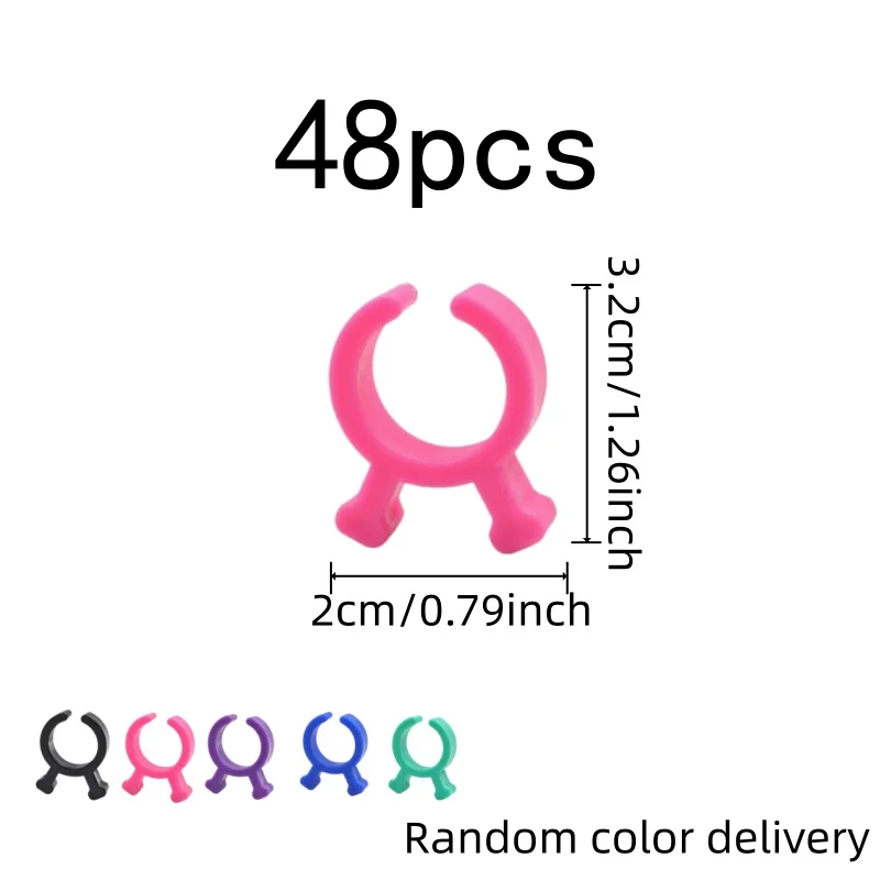 48 pcs Anti-Loose Secure Fit Thread Spool Huggers, great for Embroidery Projects, Random Color Assortment, Quilting Works