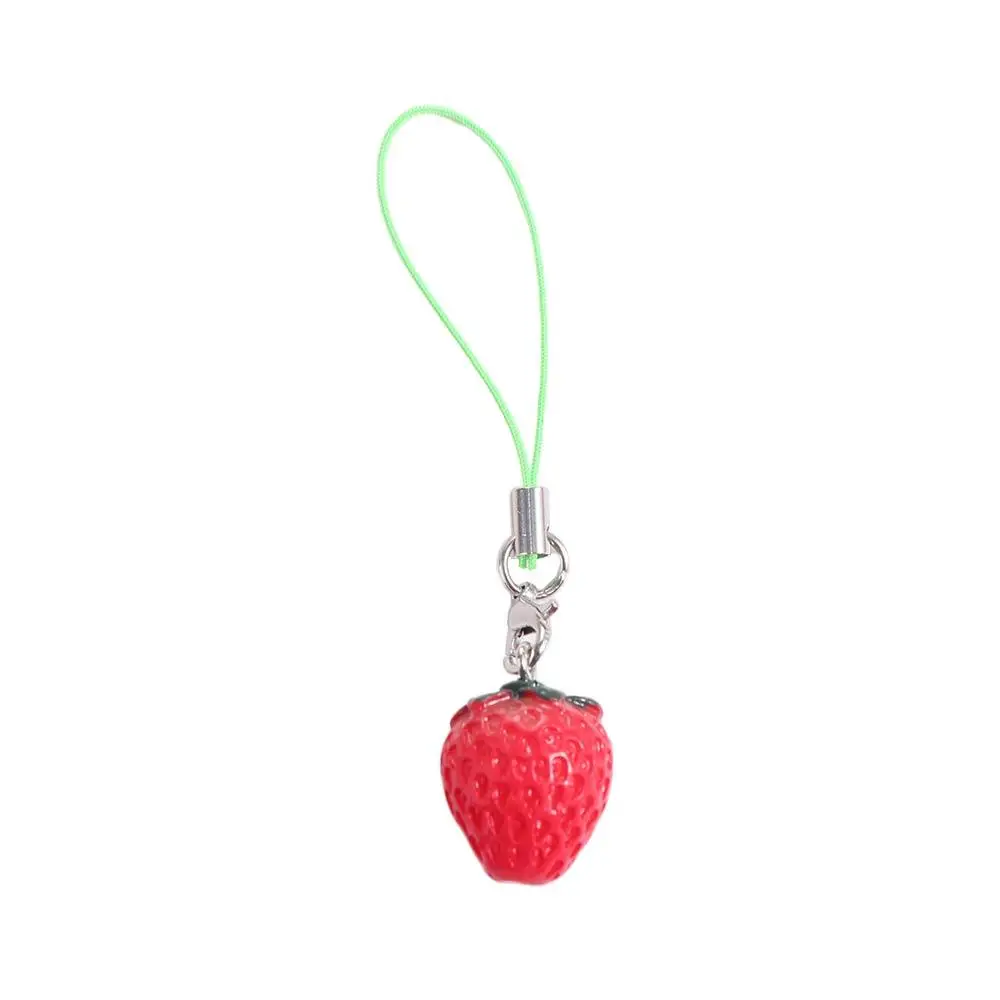 

Fashion Strawberry Fruit Phone Charms Tomato Banana Cell Phone Lanyard Decorations Hanging Rope Phone Pendant Girl Woman
