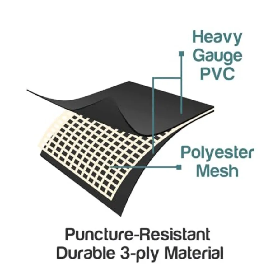 6' pi x 4' pi x 16,5 pouces au-dessus du sol cadre métallique piscine résistant aux crevaisons matériaux de maille vinyle 3 plis installation rapide Patio arrière-cour